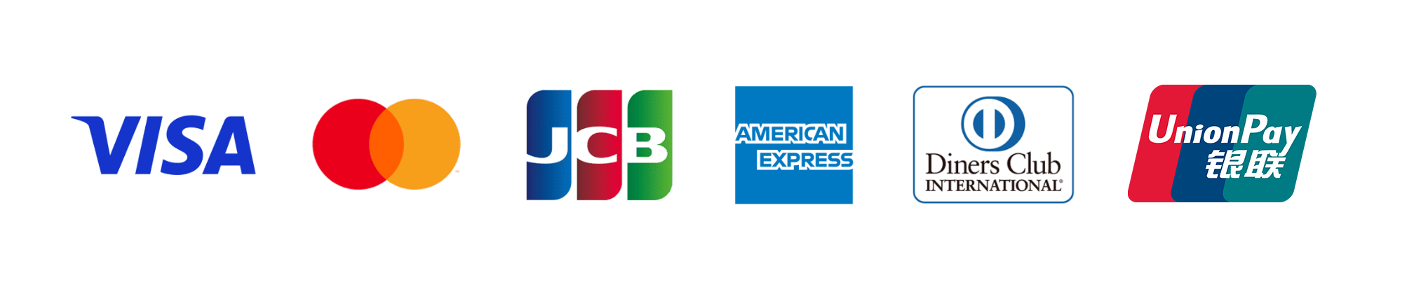 使用可能なクレジットカード